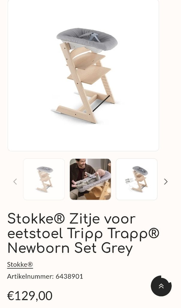 Stokke Tripp Trapp Newborn babyzitje, Ophalen, Nieuw, Hangstoel