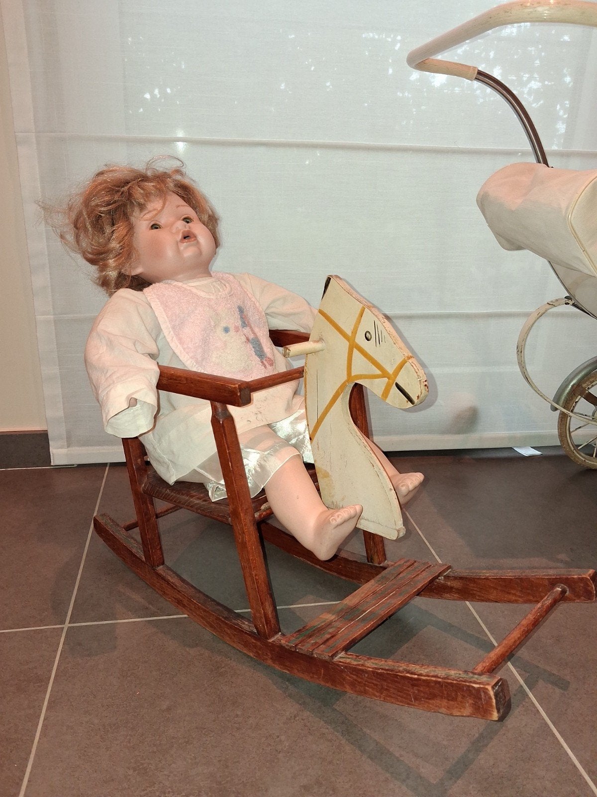 vintage retro hobbelpaard + pop, Enlèvement ou Envoi