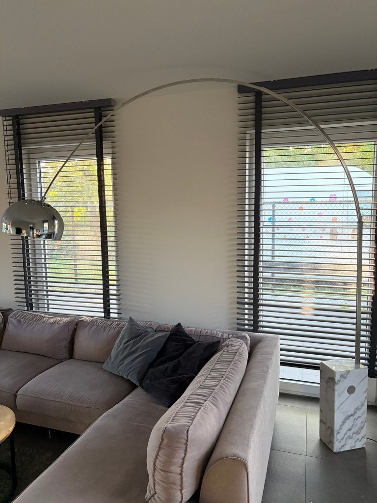 Booglamp Arco-stijl met marmeren sokkel, Huis en Inrichting, Ophalen, Gebruikt, Arco, Metaal