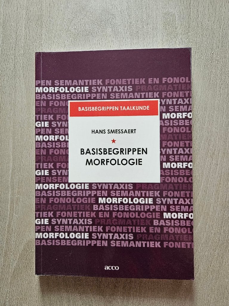 Basisbegrippen morfologie - Hans Smessaert, Ophalen of Verzenden, Nieuw