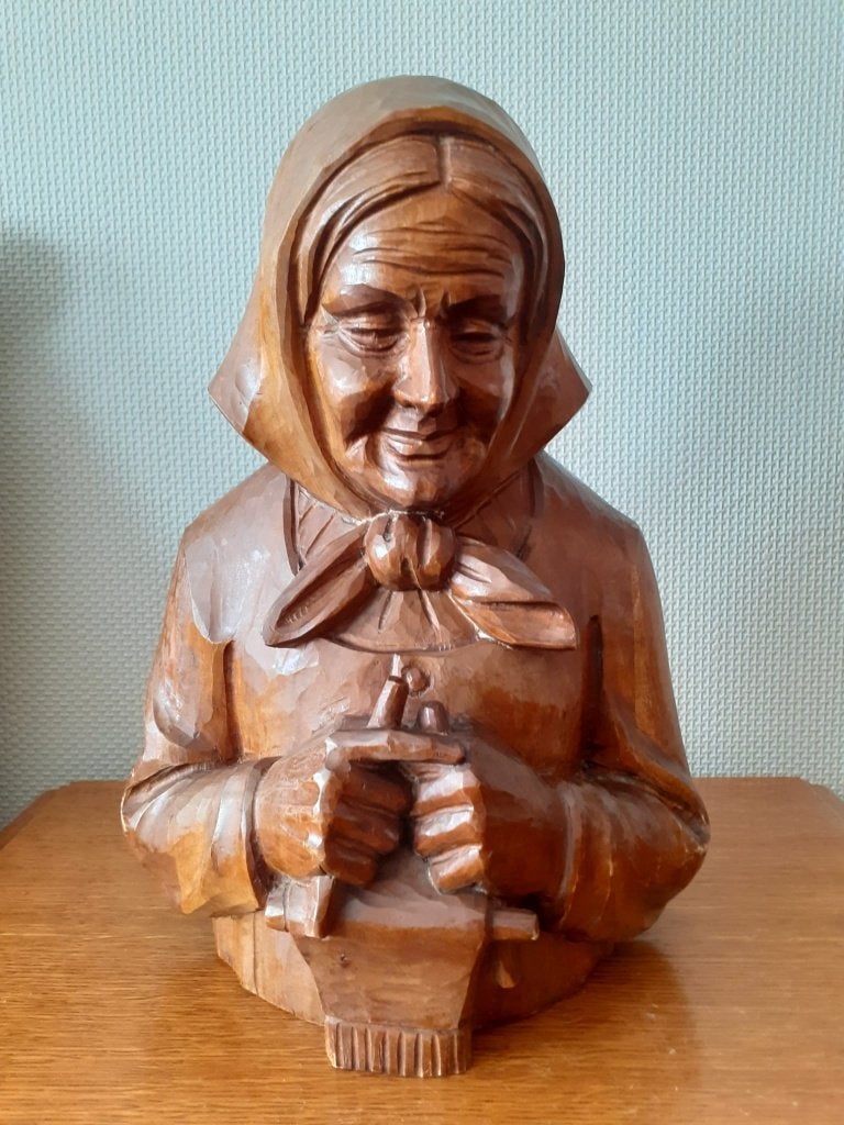 Houten beeld, Ophalen, Hout, Beeld, 20 - 50 cm