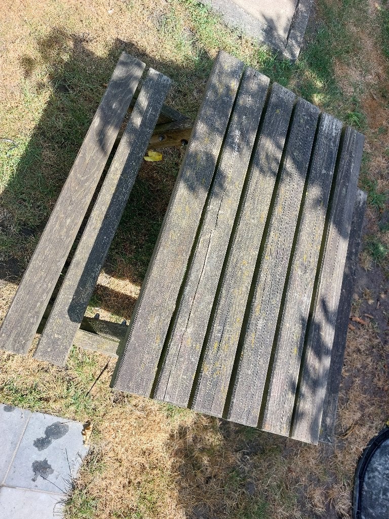 Houten picknicktafel kinderen, Tuin en Terras, Picknicktafels, Gebruikt, Rechthoekig, Hout, Ophalen