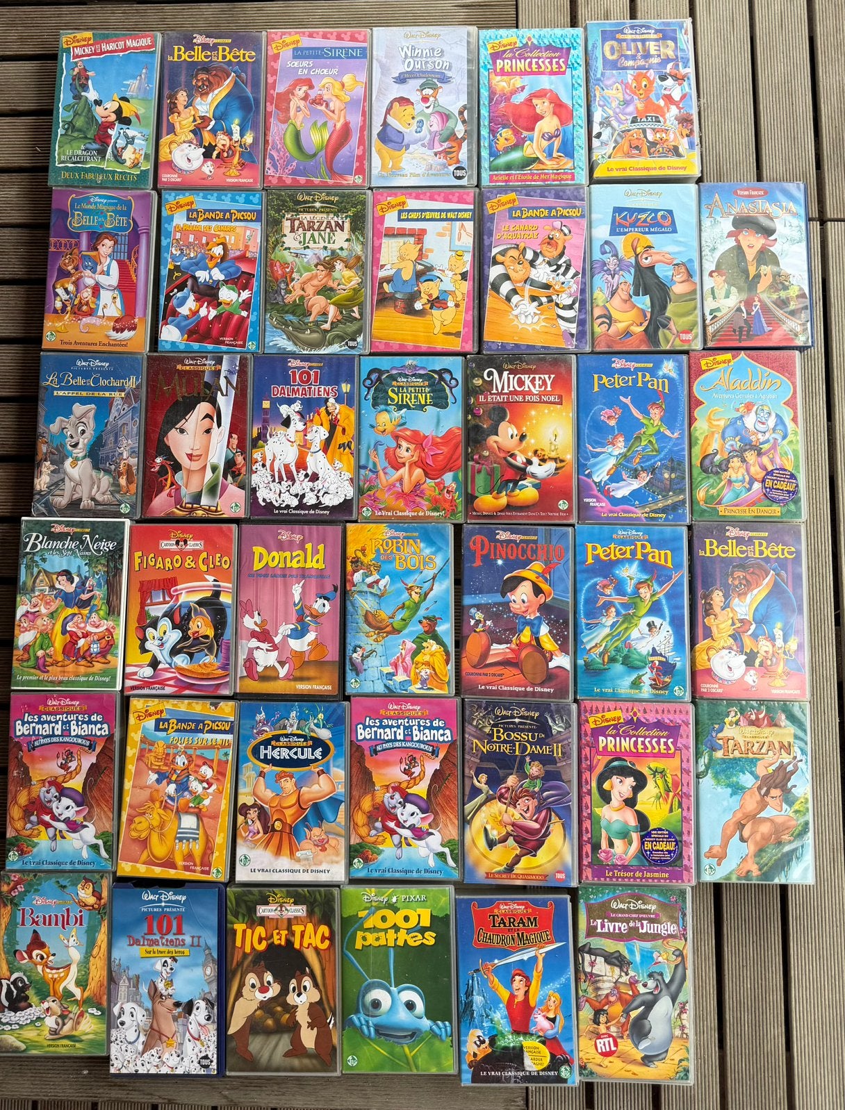 40 VHS Walt Disney français, Cd's en Dvd's, VHS | Kinderen en Jeugd, Ophalen, Zo goed als nieuw, Frans, VHS