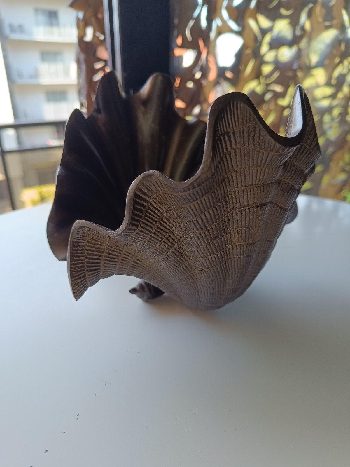 Bronze doré en forme de coquillage / shell, Antiquités & Art, Bronze