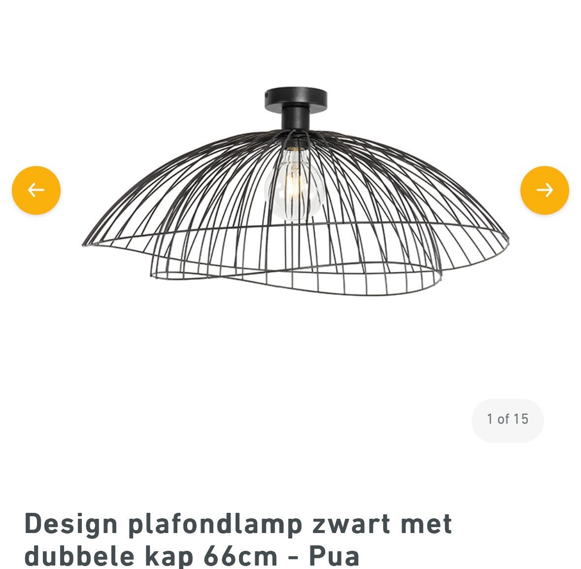Plafondlamp nieuw, Ophalen of Verzenden, Zo goed als nieuw