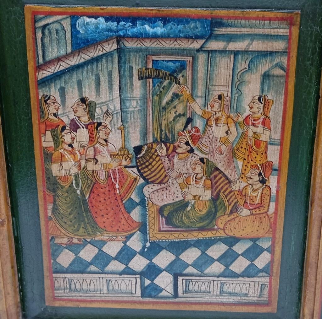cabinet unique INDIA peintures polychromes, Enlèvement ou Envoi