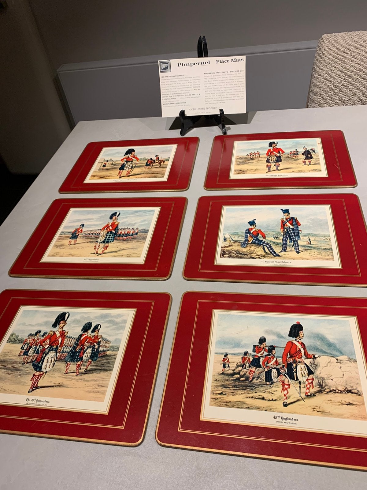 ensemble vintage 6 sets de table Pimpernel, Enlèvement ou Envoi, Comme neuf