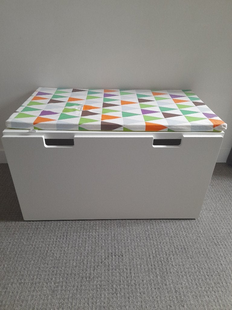 2 Opbergkisten met zitkussen, Huis en Inrichting, Woonaccessoires | Kisten, Ophalen, Gebruikt