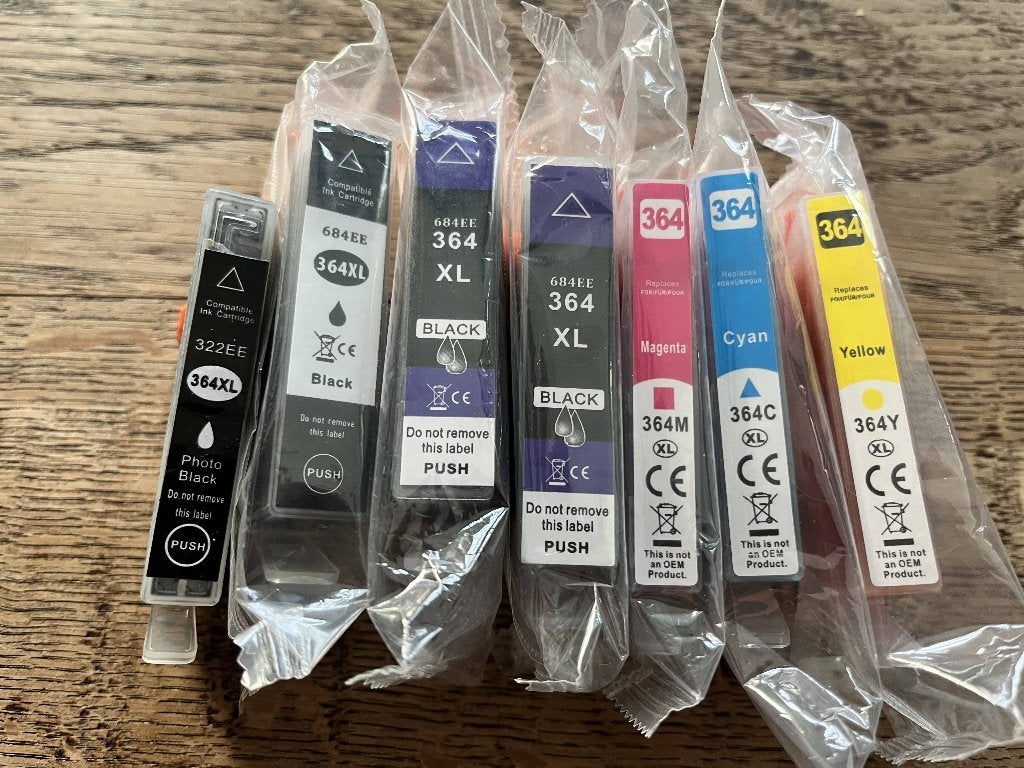 Inktpatronen 364 voor HP Printer Photosmart, Ophalen, Nieuw, Cartridge, Huismerk