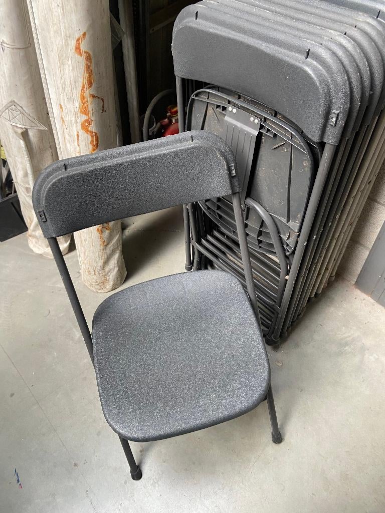 10x klapstoel samsonite diverse, Ophalen, Gebruikt, Grijs, Metaal