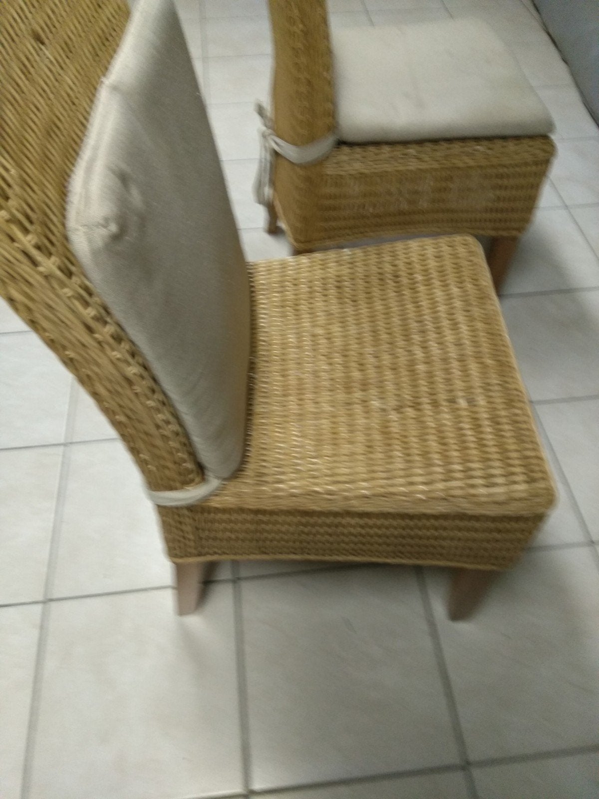 Rieten stoelen 4 stuks. Gebruikt, Ophalen, Gebruikt, Rotan