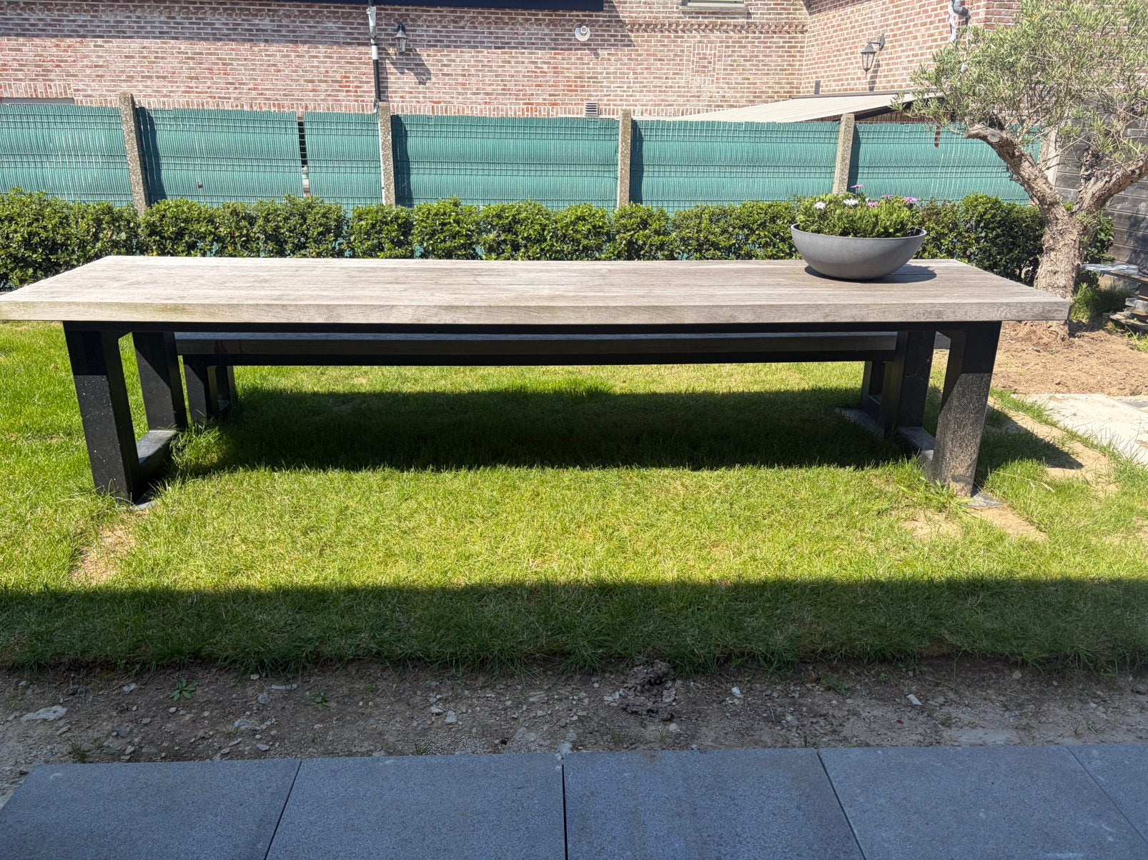 Lange tuintafels 10-12 personen, Tuin en Terras, Ophalen, Zo goed als nieuw, Hout