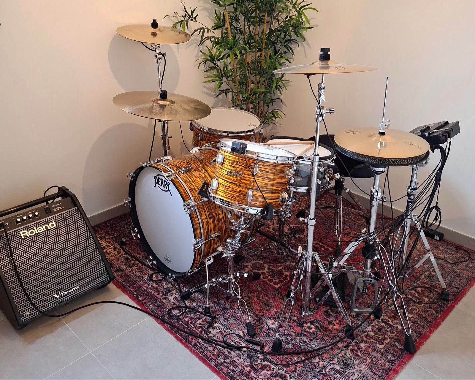 Pearl President Deluxe Hybride drumkit!, Muziek en Instrumenten, Ophalen, Zo goed als nieuw, Pearl