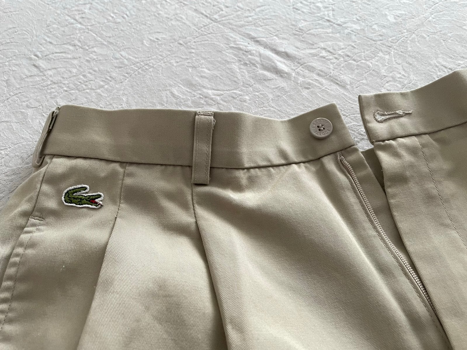 Lacoste - Vintage bermuda, Ophalen, Gedragen, Maat 46 (S) of kleiner, Beige