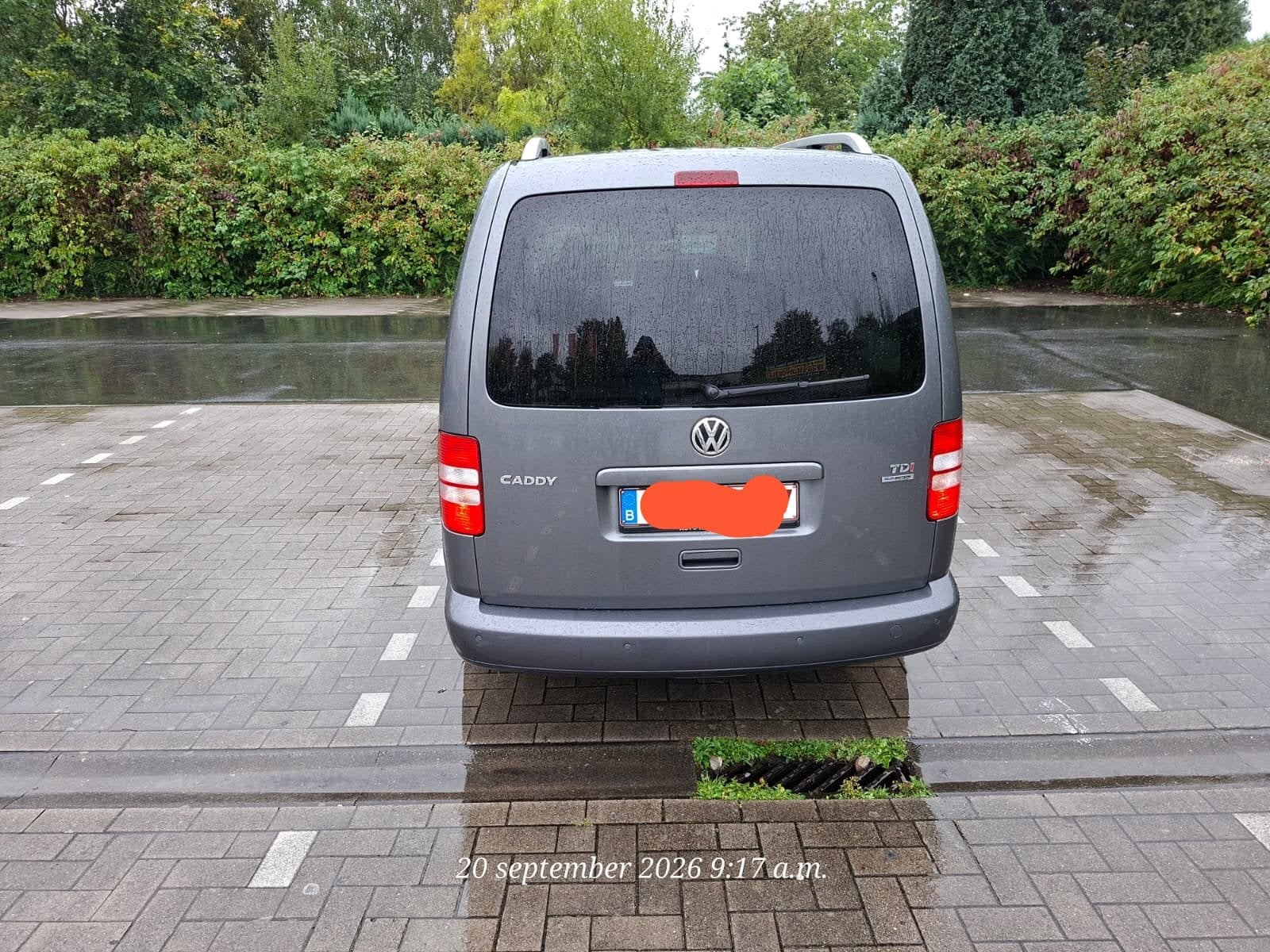 Volkswagen caddy, Auto's, Euro 5, Zwart, 7 zetels, Stof