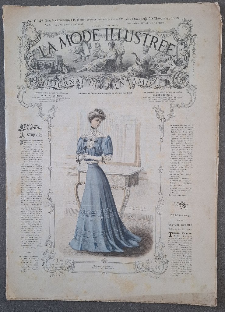 Exemplaire numéro 46 de La Mode Illustrée de 1906, Livres, Journaux & Revues, Enlèvement ou Envoi, Utilisé, Magazine féminins