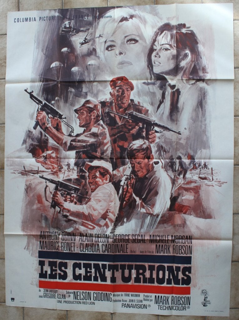 filmaffiche Alain Delon Lost Command 1966 XL filmposter, Rechthoekig Staand, Ophalen of Verzenden, Zo goed als nieuw, A1 t/m A3