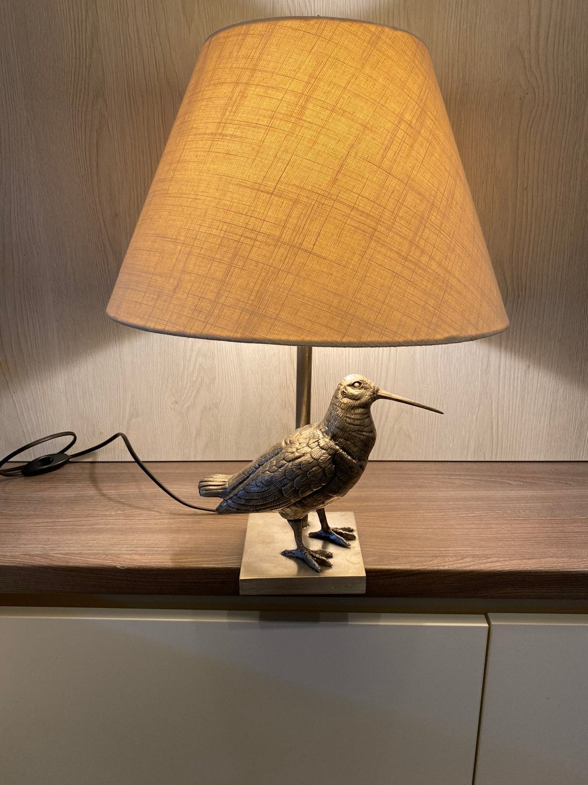 Vintage kastlamp verzilverde kiwi manetti stijl, Ophalen