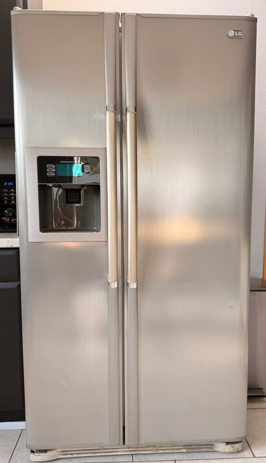 Frigo americain LG, Ophalen, Gebruikt, 200 liter of meer, 60 cm of meer