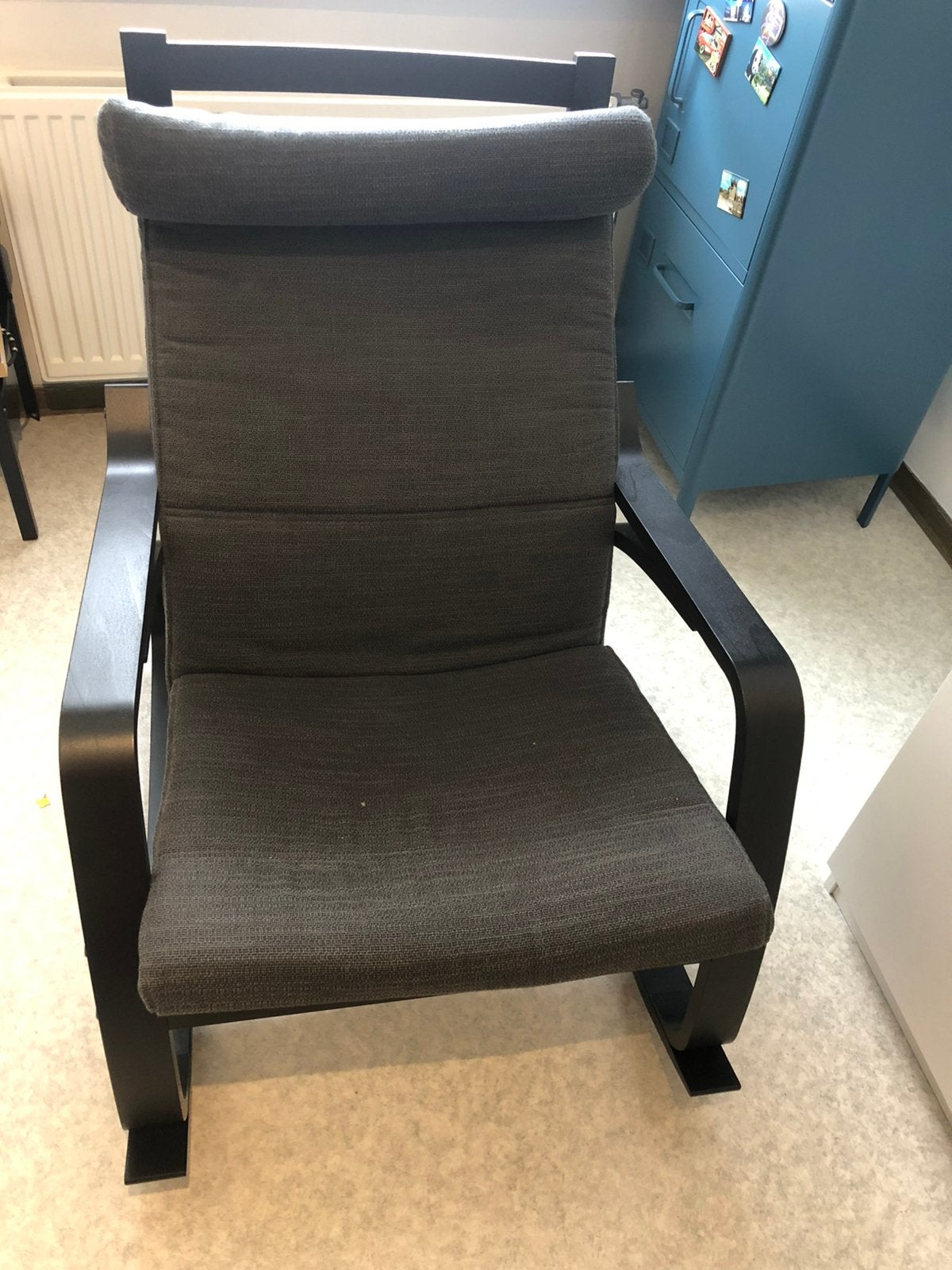 Fauteuil à bascule anthracite, Maison & Meubles, Enlèvement, Comme neuf