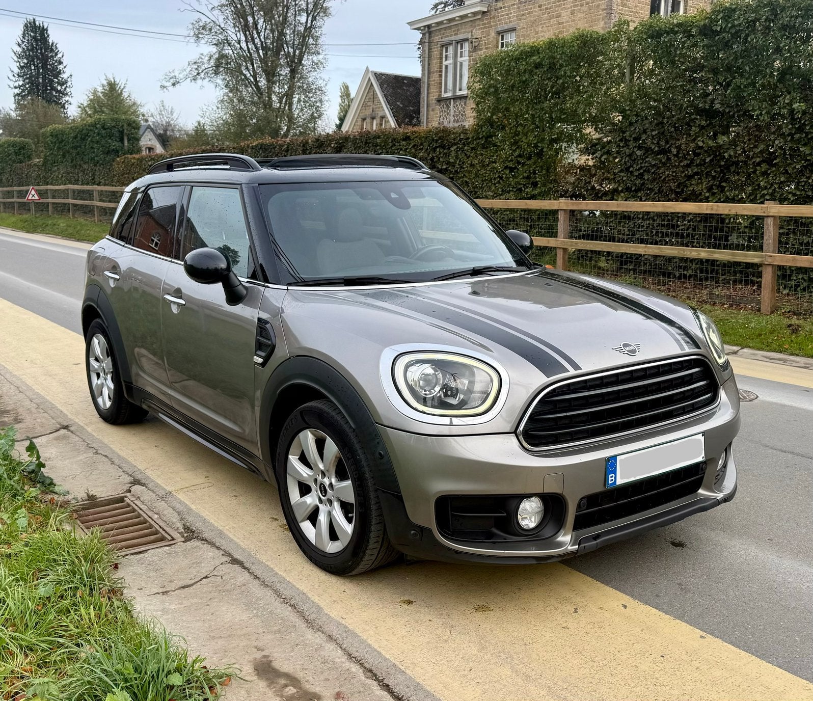 Mini Cooper D Countryman 2.0 Automatique 2019 Toit ouvrant, Autos, 100 kW, Argent ou Gris, Achat, Euro 6