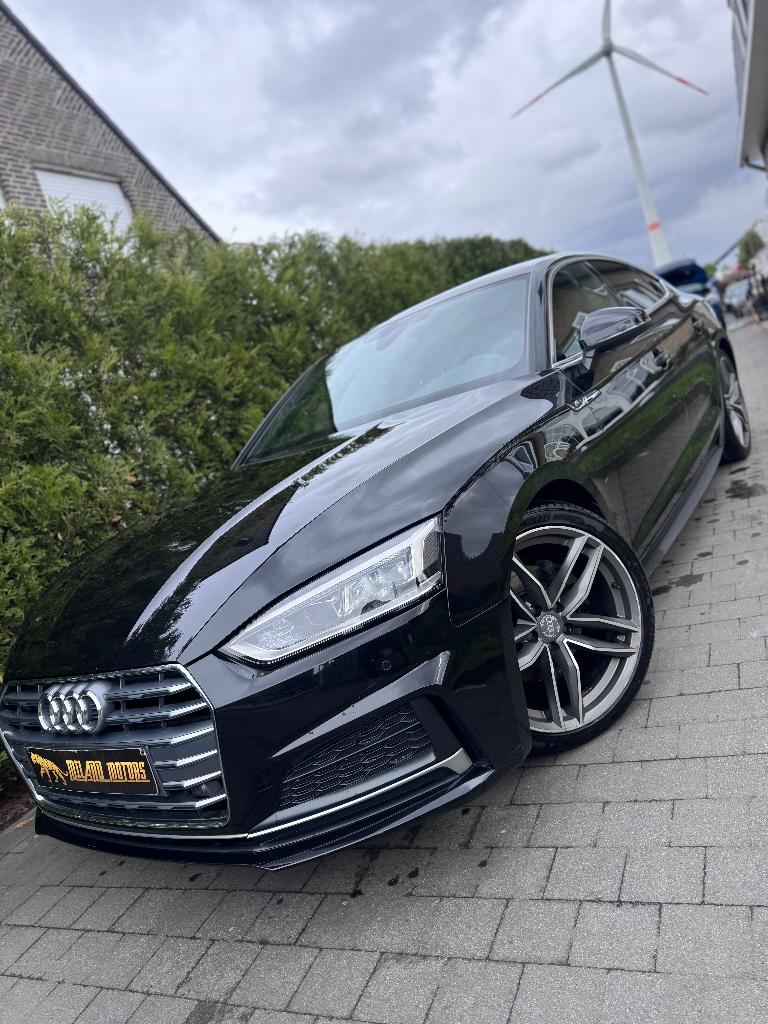 Audi A5 S-Line 2018 Automaat 190PK 2.0TFSI, Auto's, 4 cilinders, Leder en Stof, Zwart, Bedrijf
