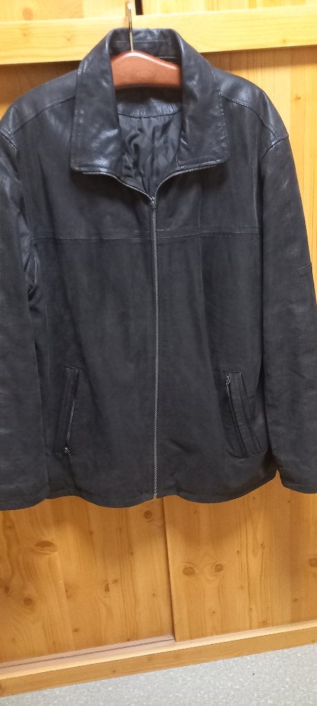 veste imitation cuir, Enlèvement, Porté, Noir