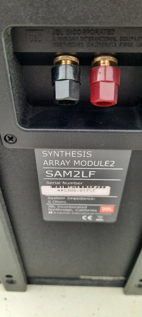 3 JBL Synthesis SAM Array luidsprekers + S4S subwoofer, Audio, Tv en Foto, Luidsprekerboxen, 150 watt of meer, Gebruikt, JBL, Ophalen of Verzenden