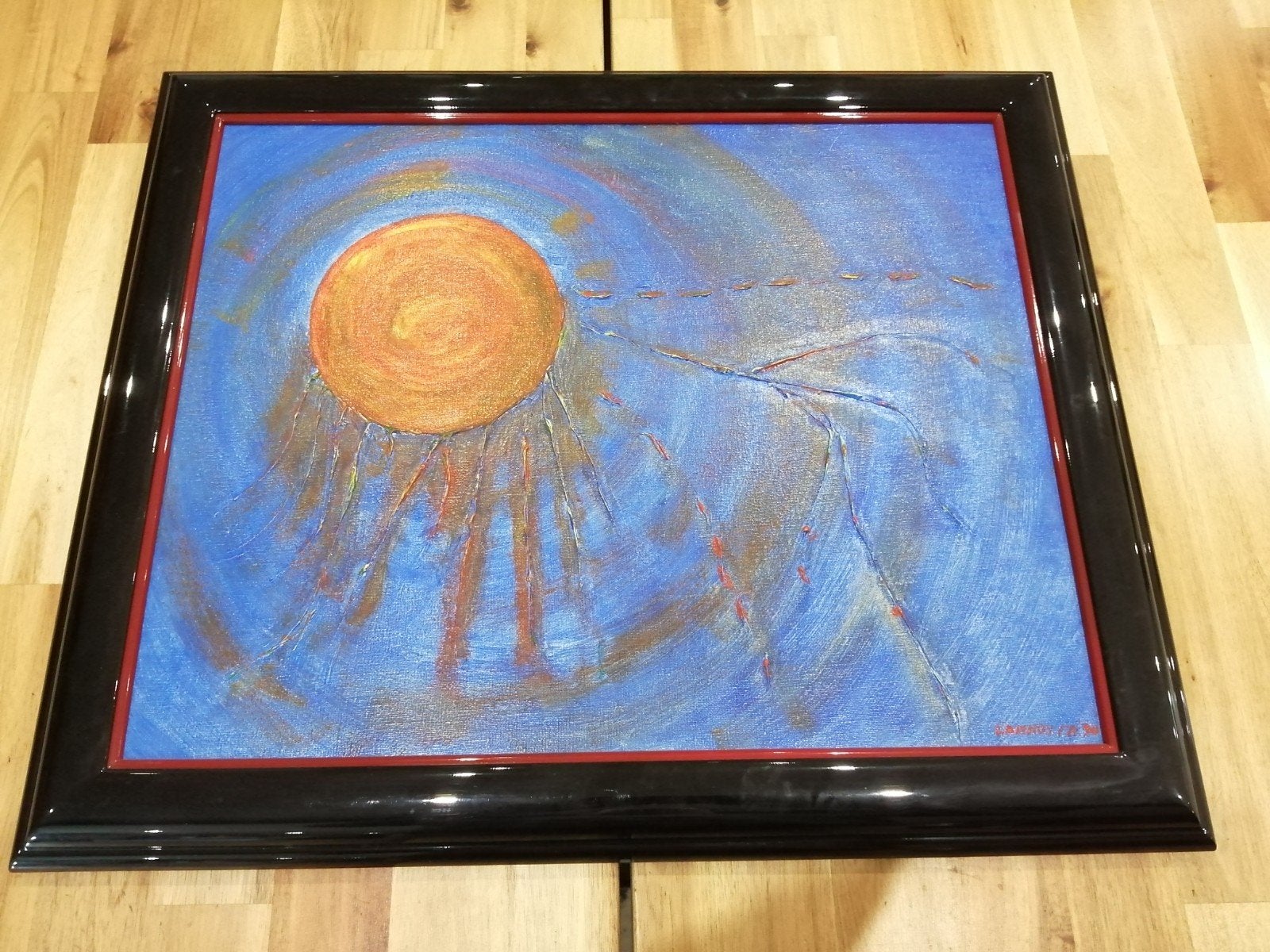 Kunstwerk op doek Fr. Lannoy (1990) 59x49 cm, Enlèvement