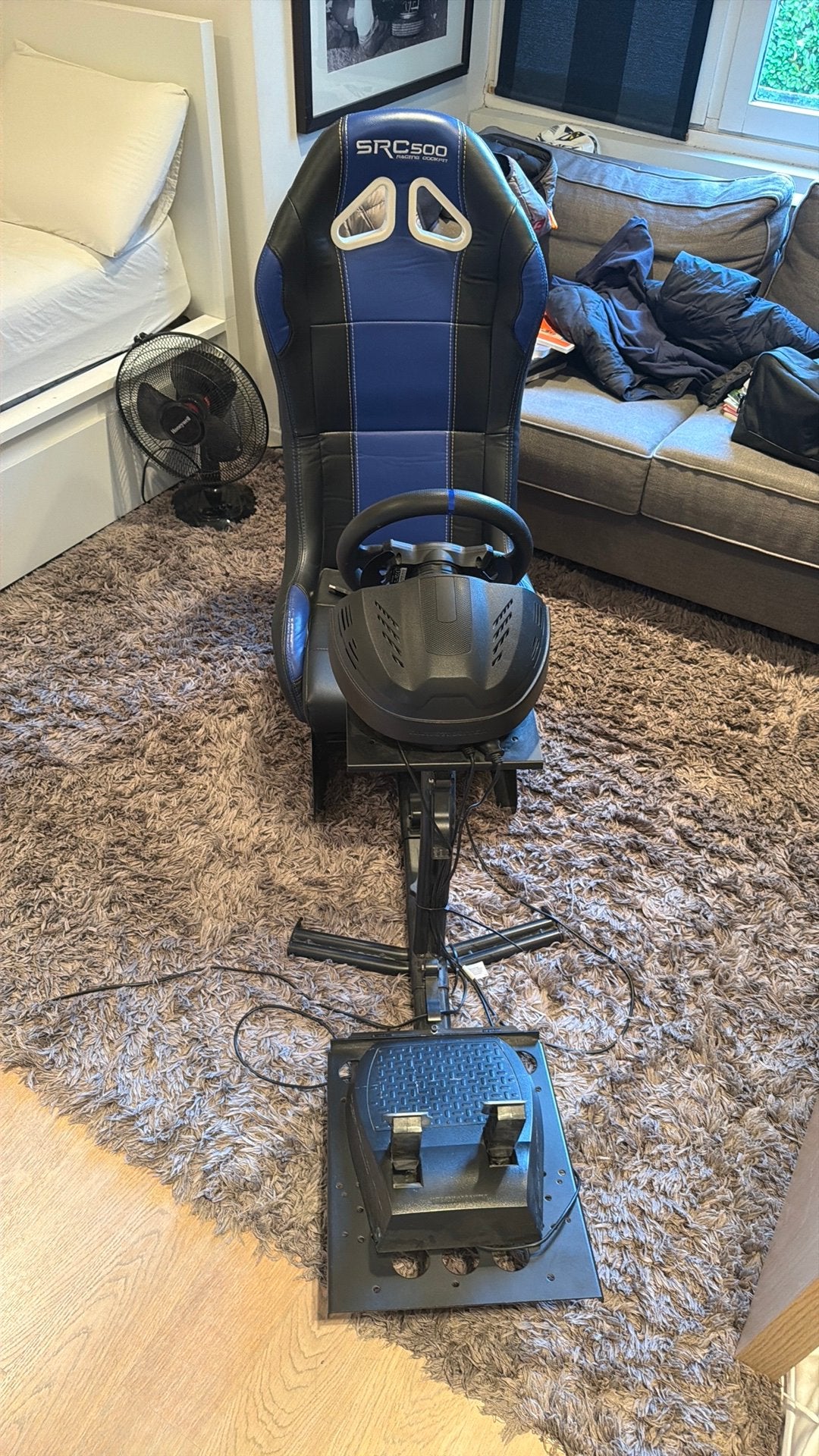 Simulateur avec volant et pedales, Volant de course, PlayStation, Enlèvement, Utilisé