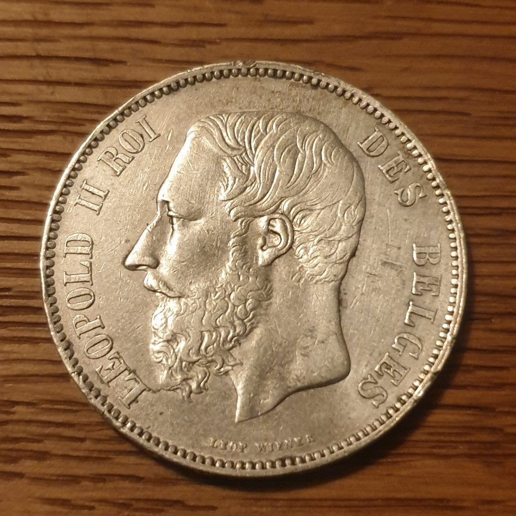 5 francs Leopold 2 en argent de 1867, Monnaie en vrac, Argent, Argent, Envoi