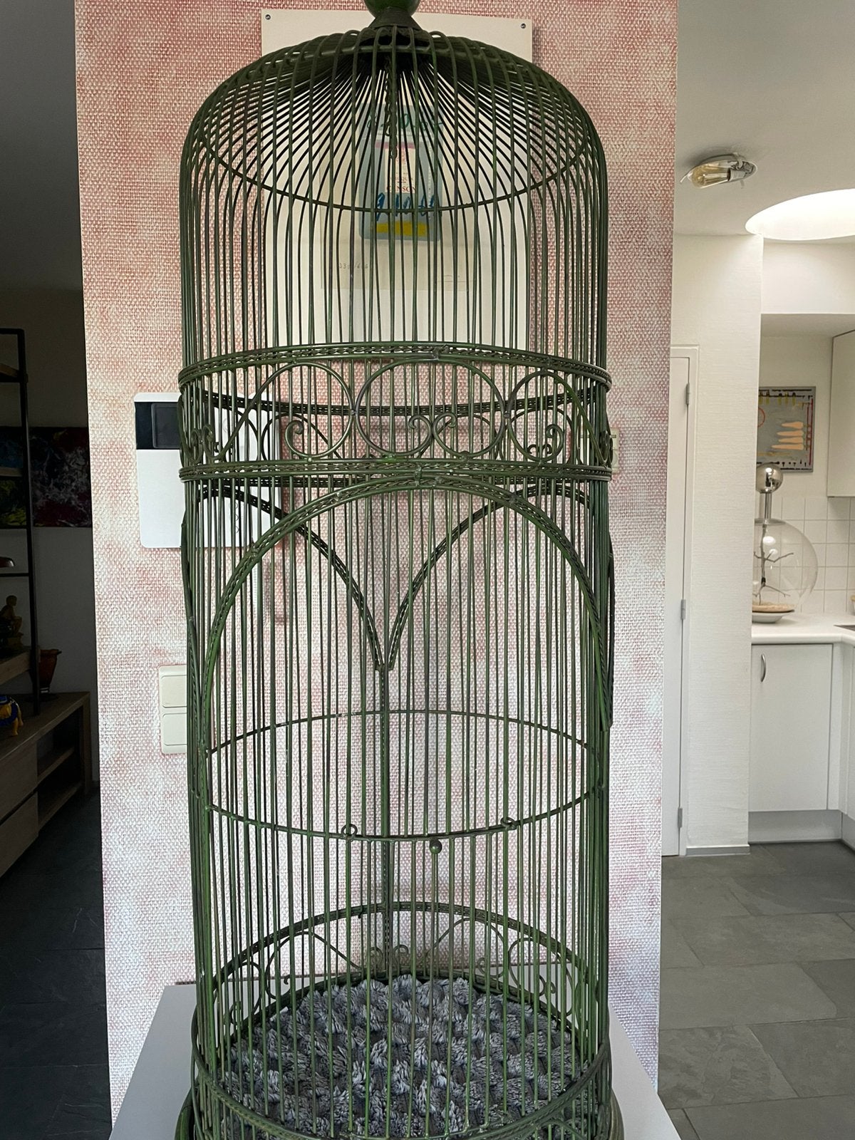 Belle cage à oiseaux XXL avec colombe diamantée, Animaux & Accessoires, Enlèvement ou Envoi, Comme neuf, Cage à oiseaux