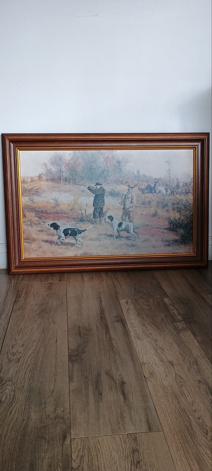 Jachttafereel kunstdruk op doek, Ophalen, Doek, Landschap, Klassiek