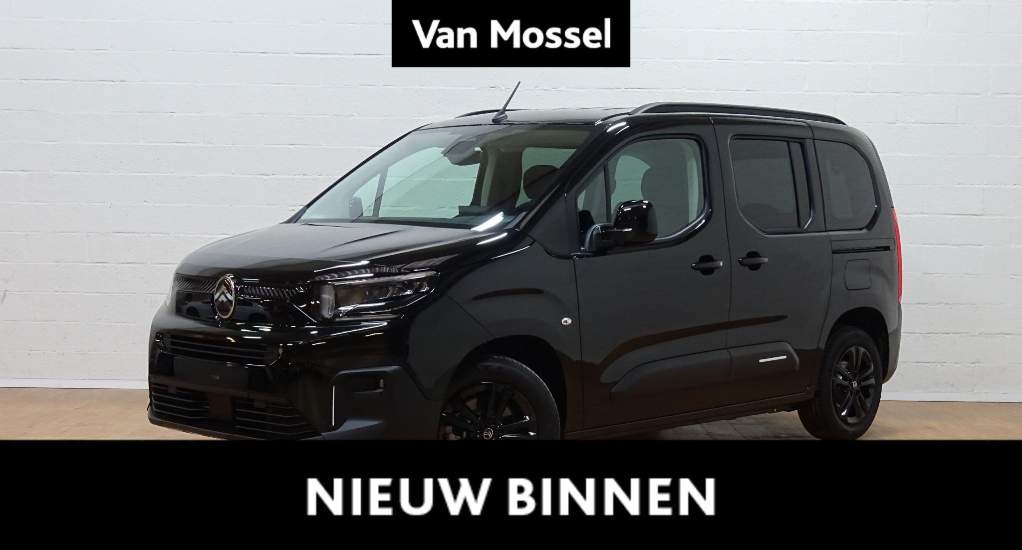Citroën Berlingo 1.2T Plus, Auto's, Gebruikt, Zwart, Grijs, 3 cilinders