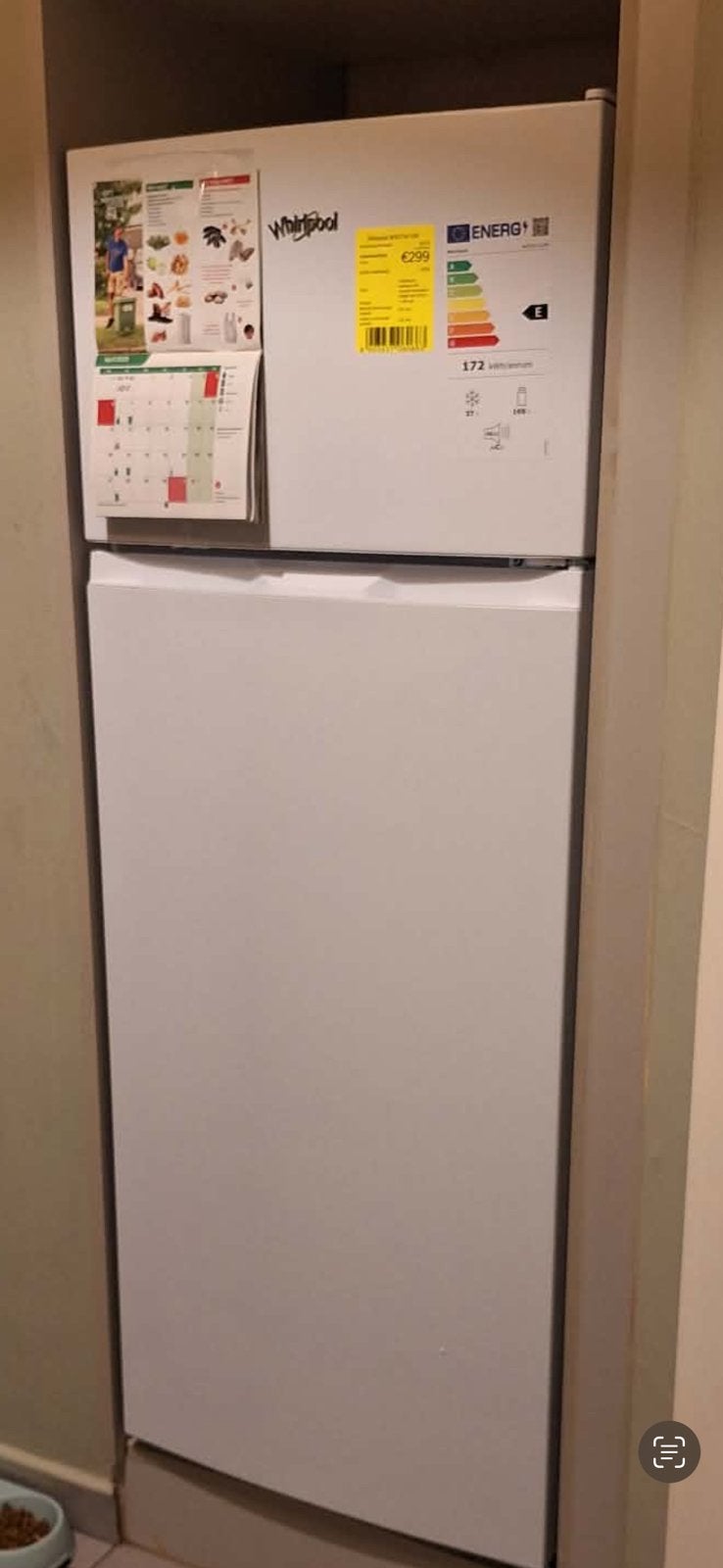 Volledig nieuwe frigo met diepvries Whirlpool, 150 tot 200 liter, Ophalen, Nieuw, Met vriesvak