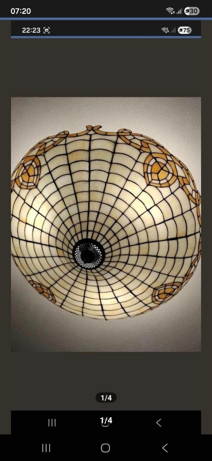 Tiffany lamp plafondlamp plafonniere medina 60 cm, Ophalen