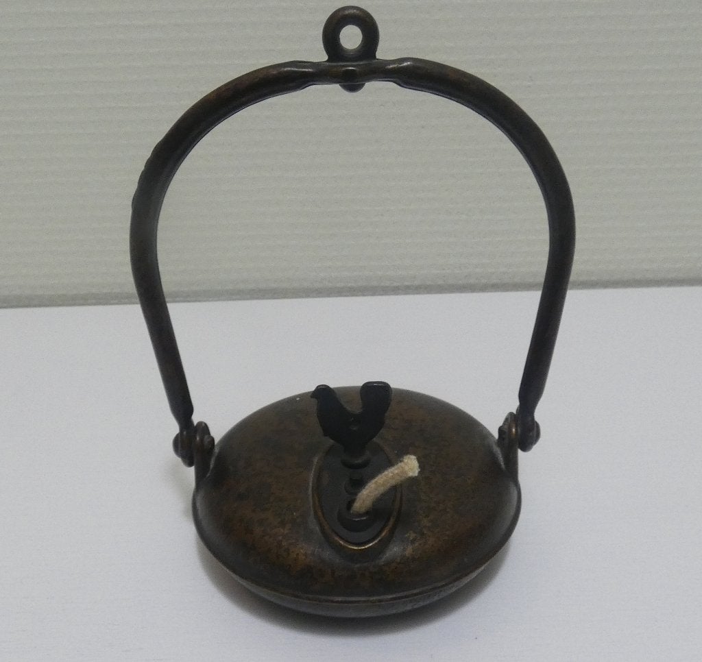 Olielamp - Brons - bronzen weverslampje [1942], Antiek en Kunst, Antiek | Brons en Koper, Ophalen of Verzenden, Brons