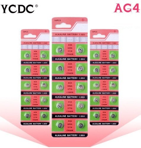 AG4 Alkaline Knoopcel Batterijen 1,5 V - LR66 - 626A - 377A, Ophalen of Verzenden, Nieuw, Oplaadbaar