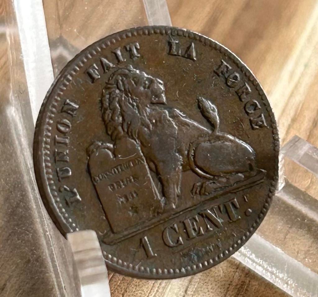 1 cent 1862 leopold 1, Postzegels en Munten, Ophalen of Verzenden