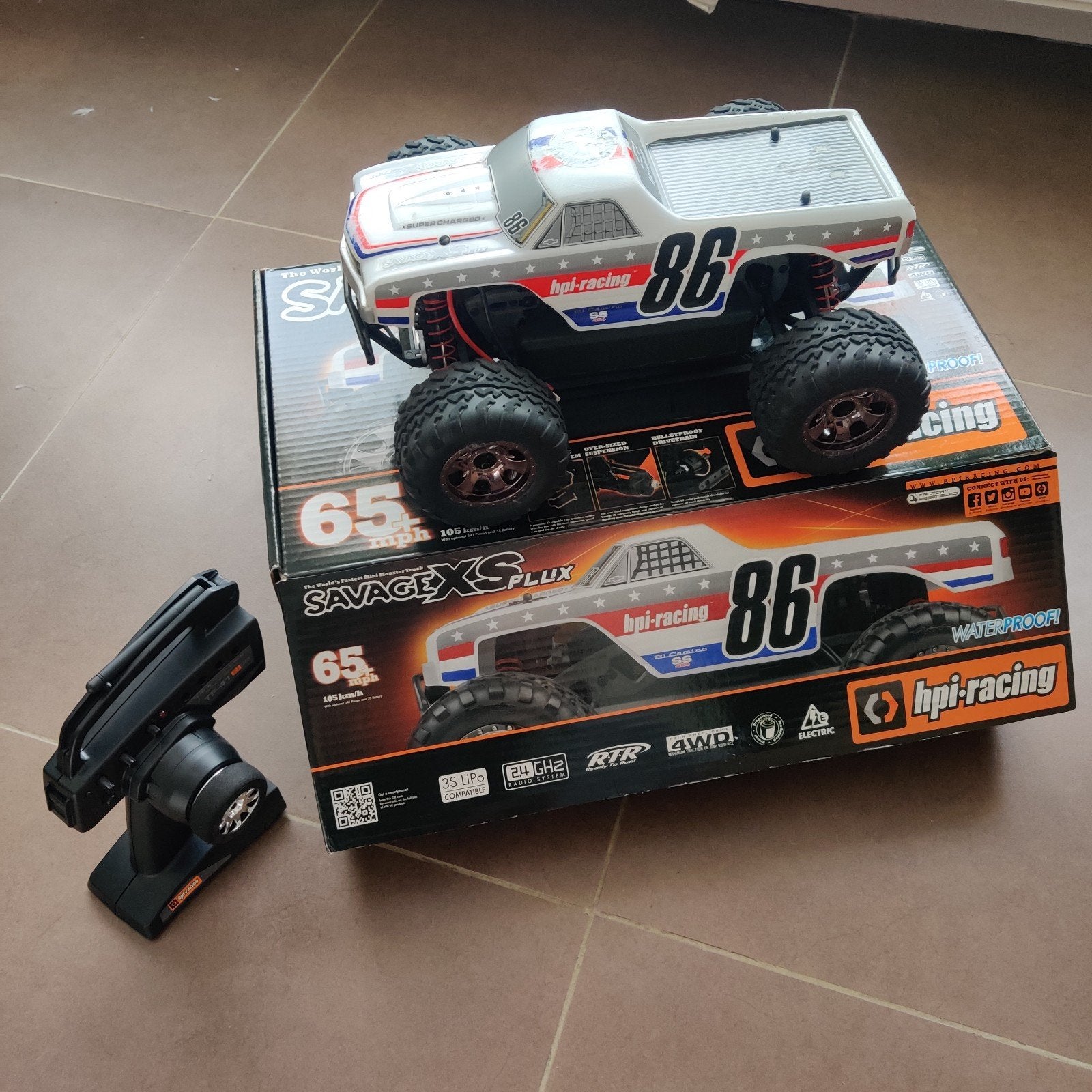 HPI Savage XS Flux Chevrolet El Camino SS, Hobby en Vrije tijd, Elektro, Auto offroad, Ophalen of Verzenden, Zo goed als nieuw