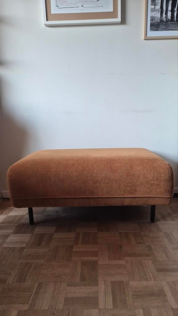 Banquette tissu velours orange foncée, Maison & Meubles, Enlèvement