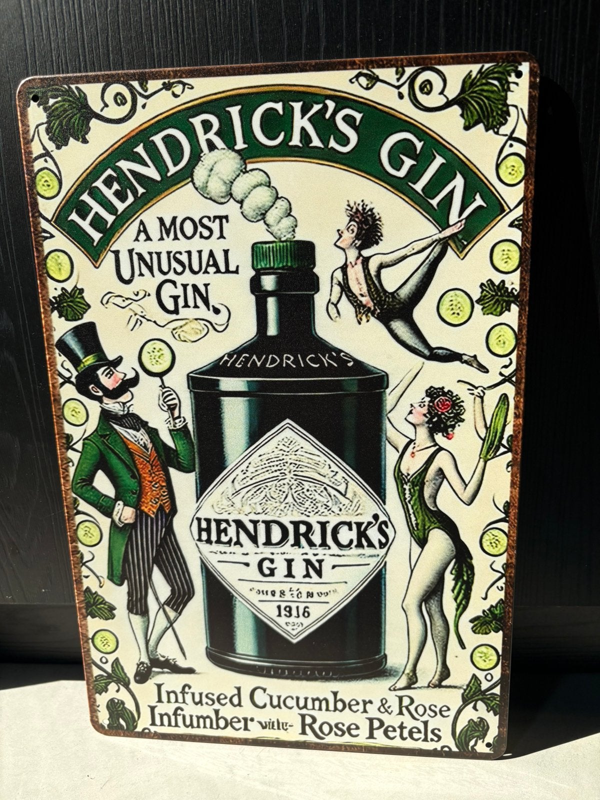 Reclamebord Hendrick’s Gin, Collections, Marques & Objets publicitaires, Enlèvement ou Envoi, Neuf, Panneau publicitaire