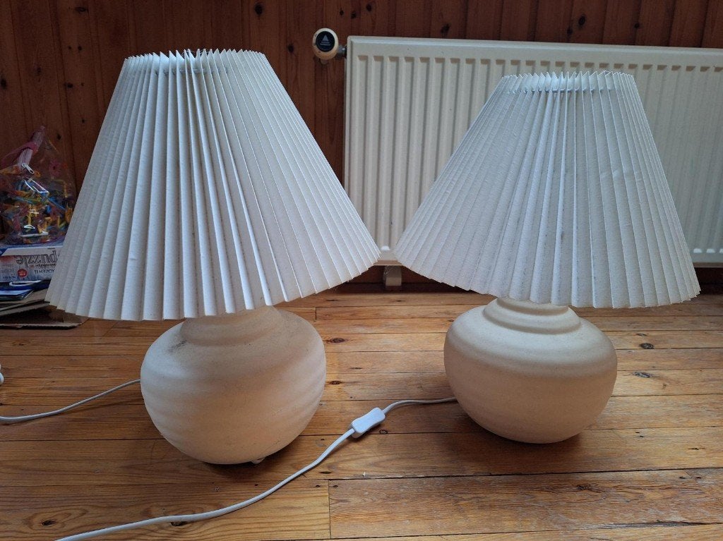 Vintage Keramische Lampen (Set van 2), Huis en Inrichting, Ophalen, Gebruikt, Overige materialen, Minder dan 50 cm