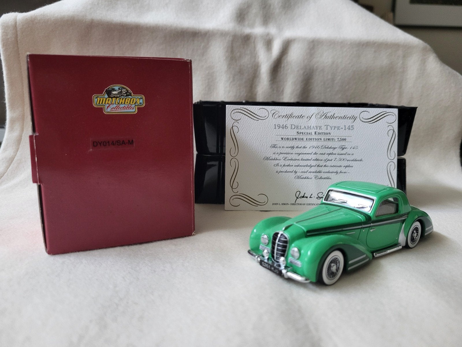 Matchbox Dinky DY014SA-M 1946 Delahaye type 145, Enlèvement ou Envoi, Matchbox