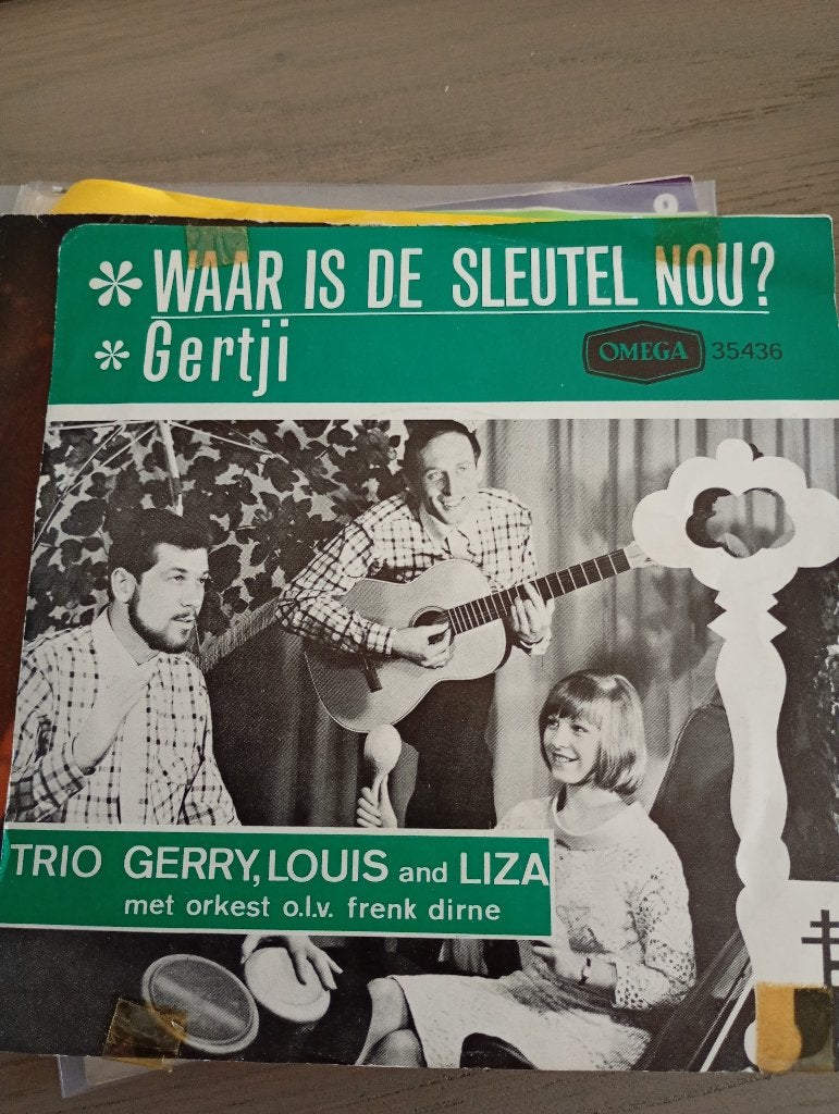 Trio Gerry , Louis & Liza - Waar is de sleutel nou ?, Gebruikt, Verzenden, 7 inch, Fotohoes
