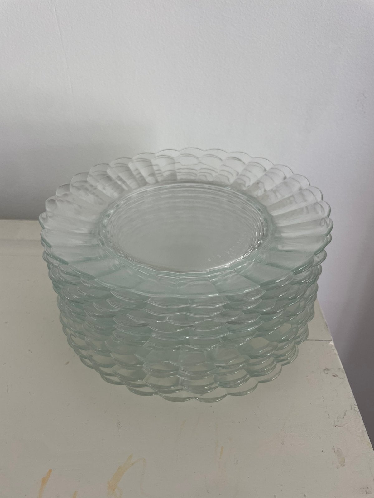 Lot d’assiettes vintage Duralex huile Lesieur, Maison & Meubles, Assiettes(s), Verre, Enlèvement, Utilisé