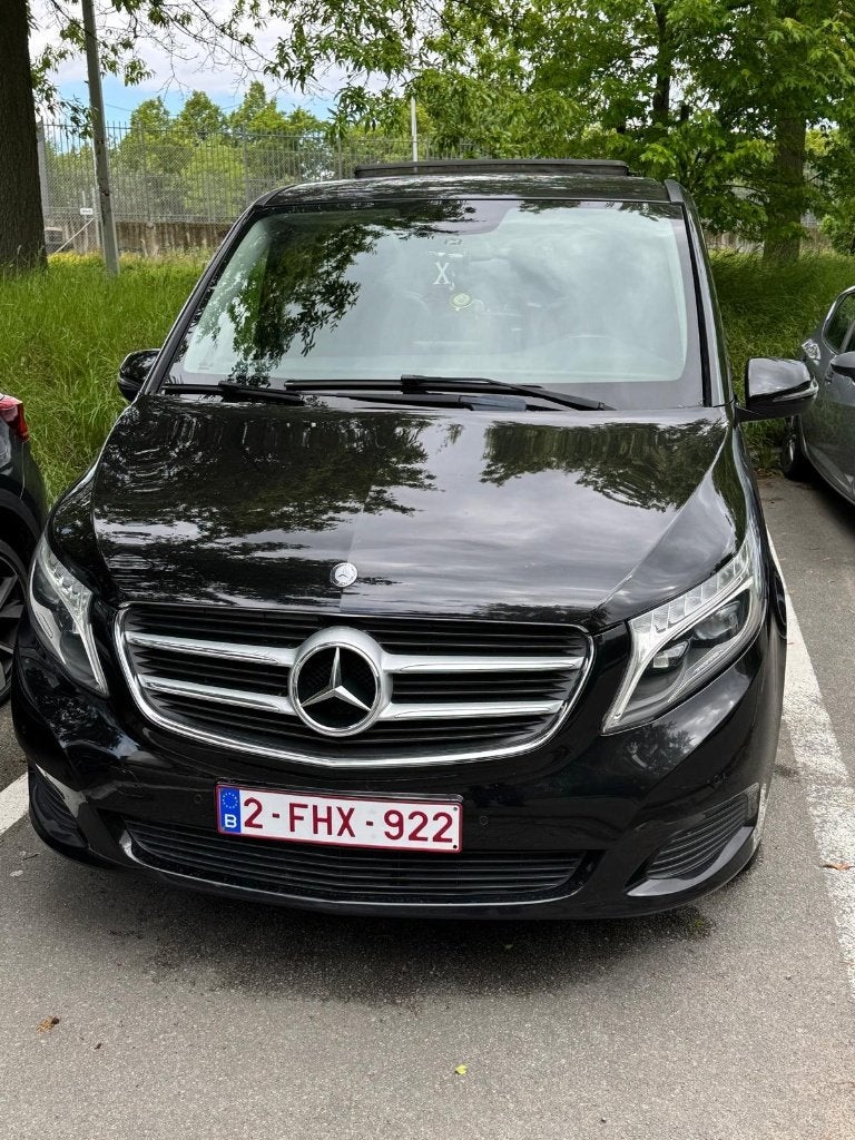 Mercedes V220 CDI  2018 Euro6b 220.000km 8 place  Automati, Auto's, Automaat, Zwart, Bedrijf, Diesel