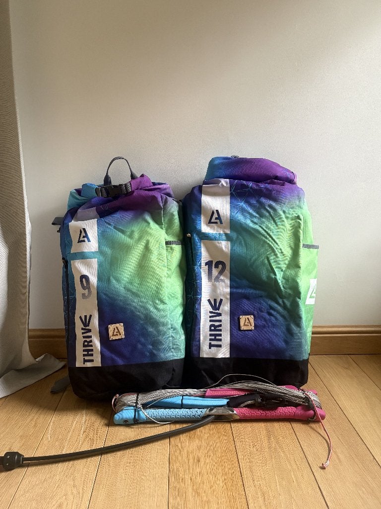 Harlem Thrive 9+12+bar, Kitesurf-set, Twintip, Ophalen of Verzenden, Zo goed als nieuw