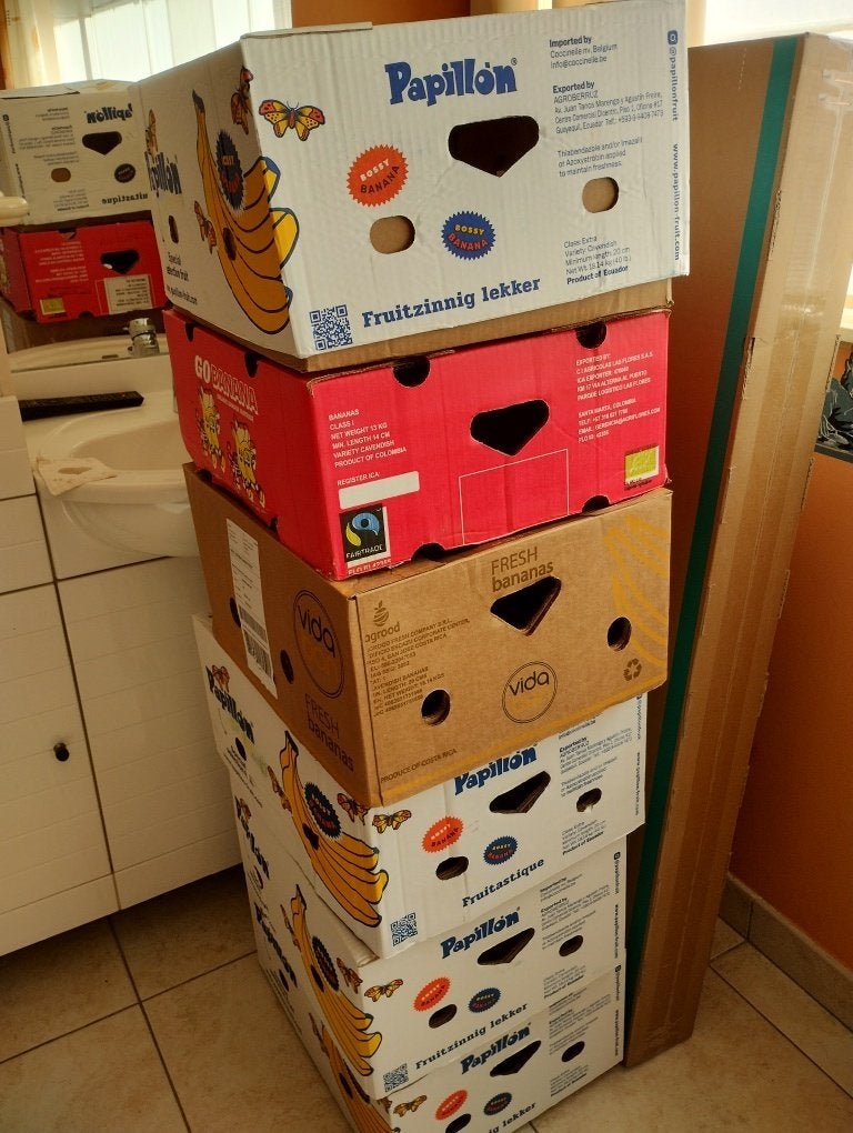 10 Bananen dozen, Ophalen, Gebruikt