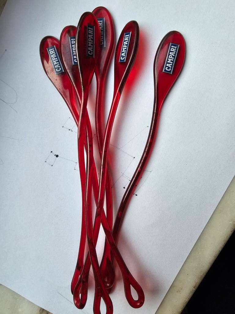 6 touilleurs Campari, Verzamelen, Merken en Reclamevoorwerpen, Ophalen of Verzenden